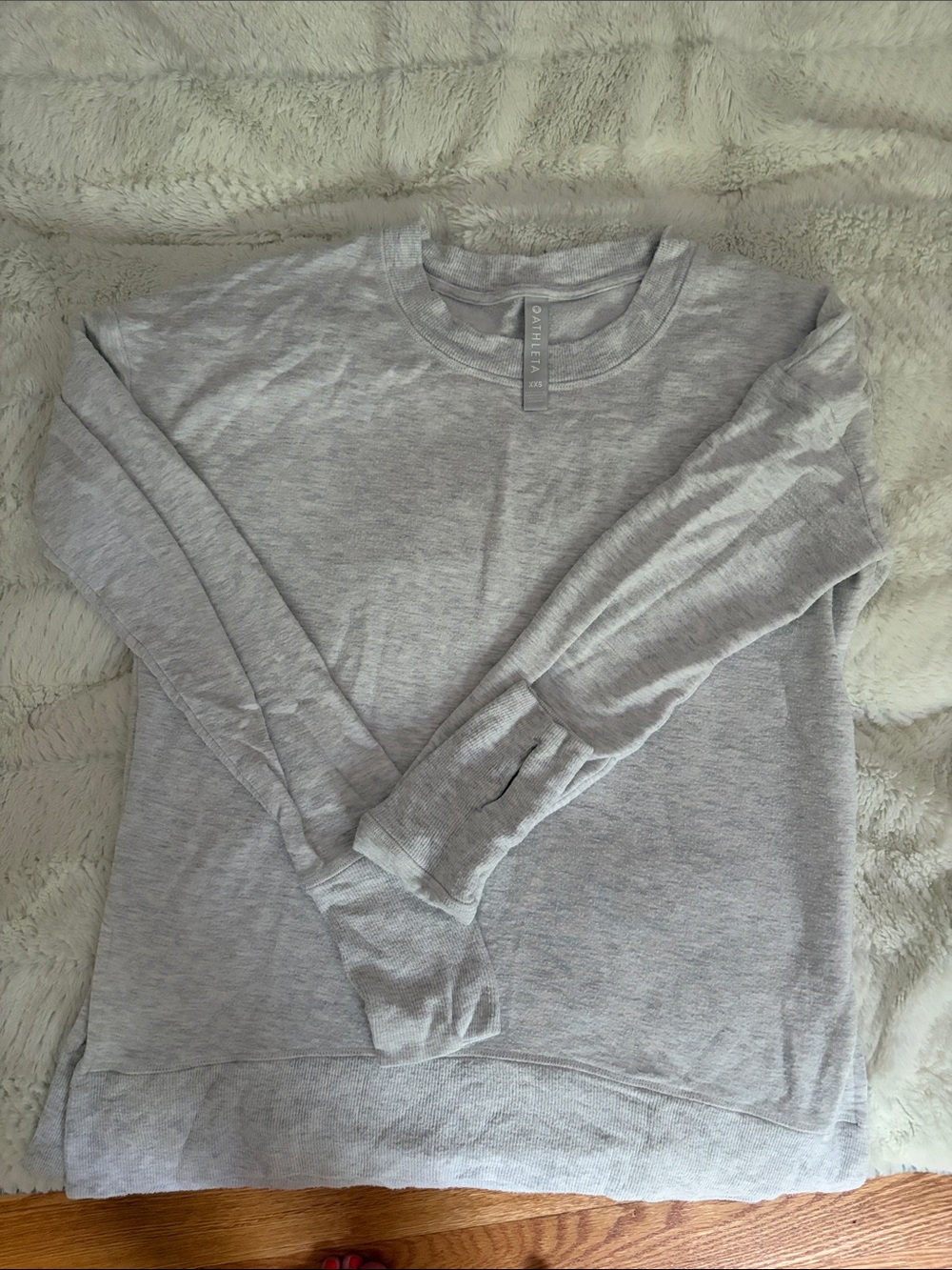 Athleta Heather Gray Pullover Sweatshirt